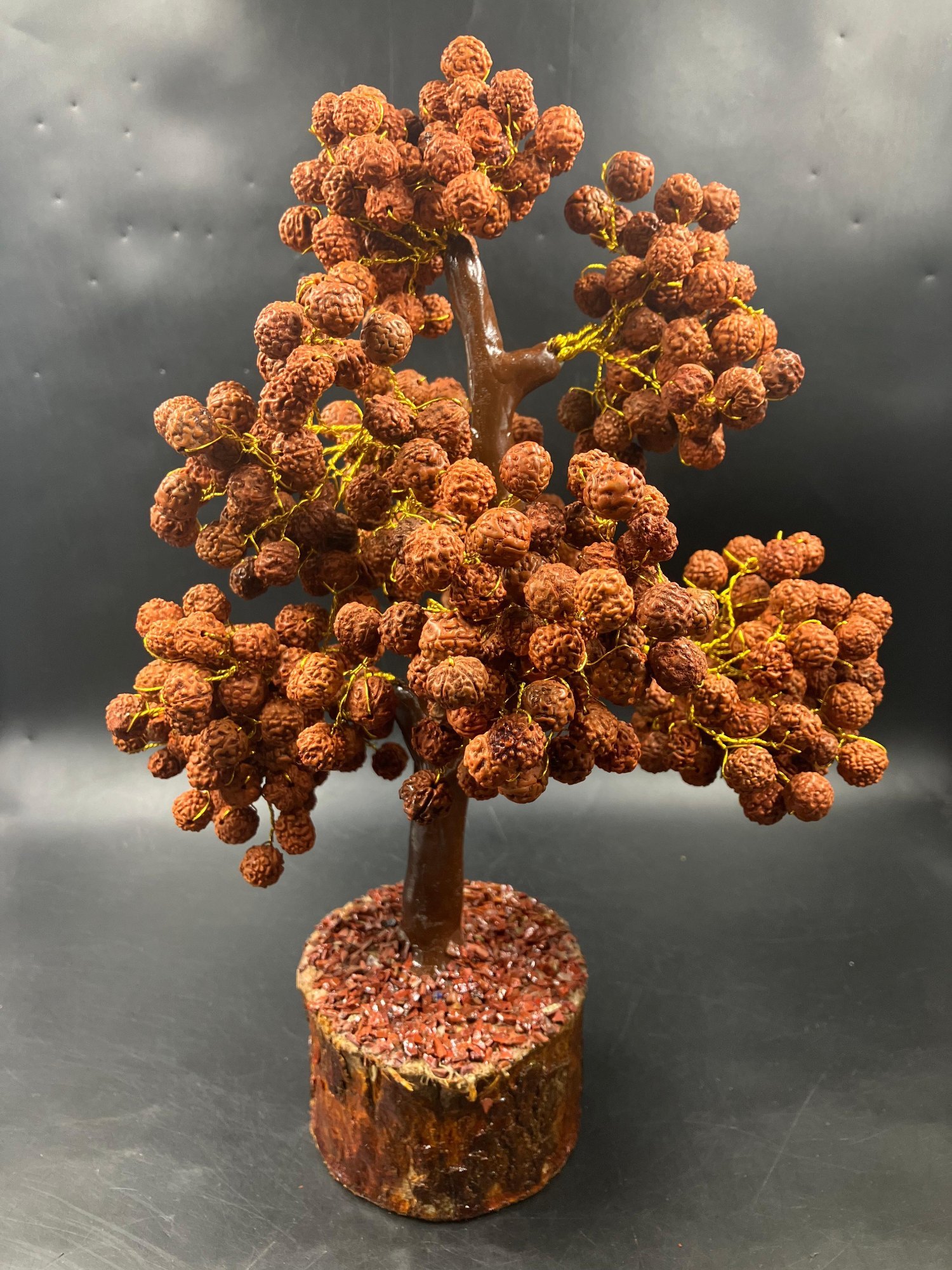 NATURAL ROUND RUDRAKSHA BEADS TREE